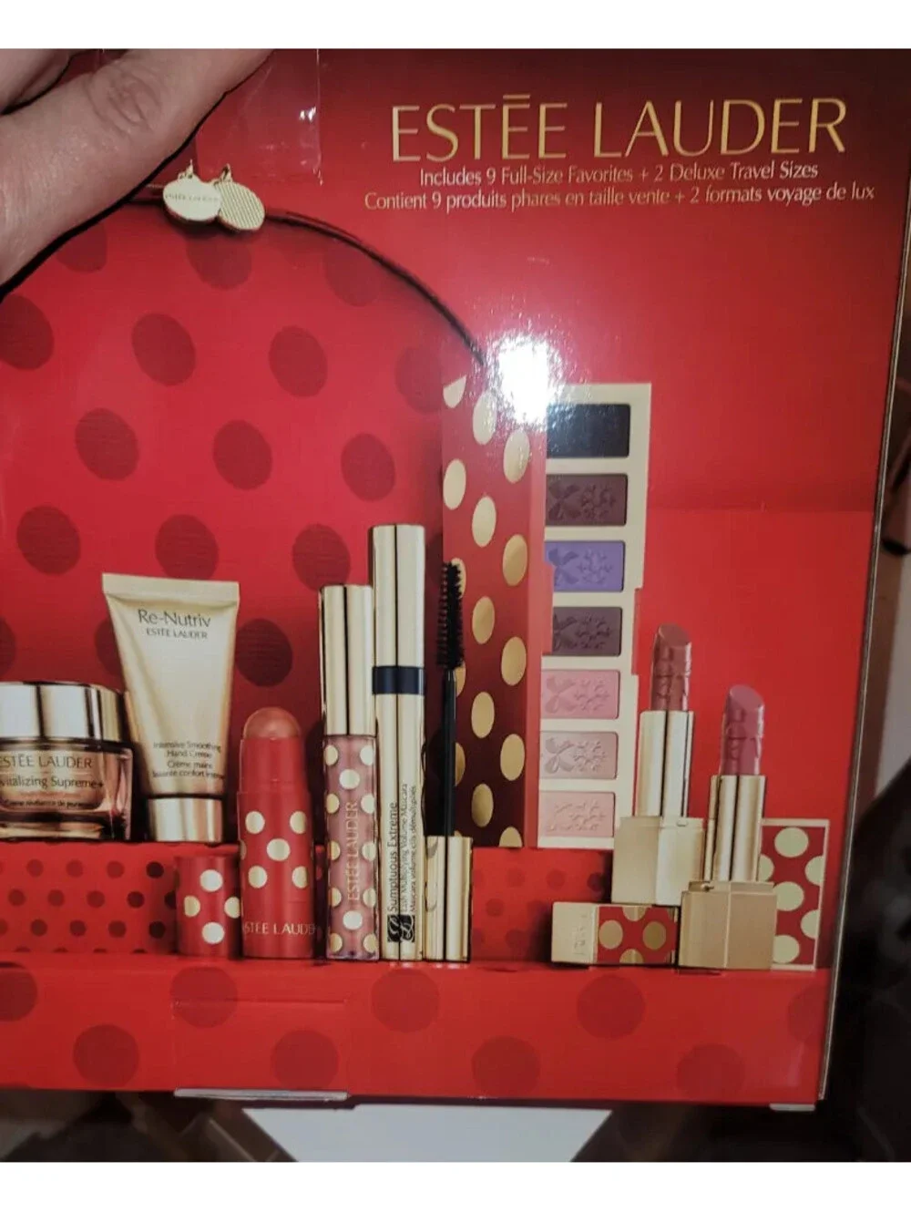 ESTEE LAUDER LIMITED EDITION GLAM LIPSTICKS (2),BLUSH, EYESHADOW PALETTE & CASE